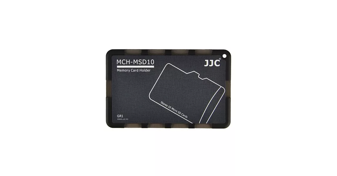 JJC十張Micro SD記憶卡儲存盒MCH-MSD10GR黑色(名片型)