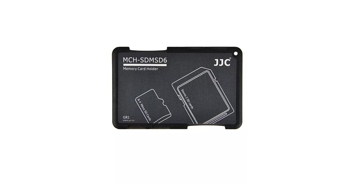 JJC二張SD+四張Micro SD記憶卡儲存盒MCH-SDMSD6GR黑色(名片型)