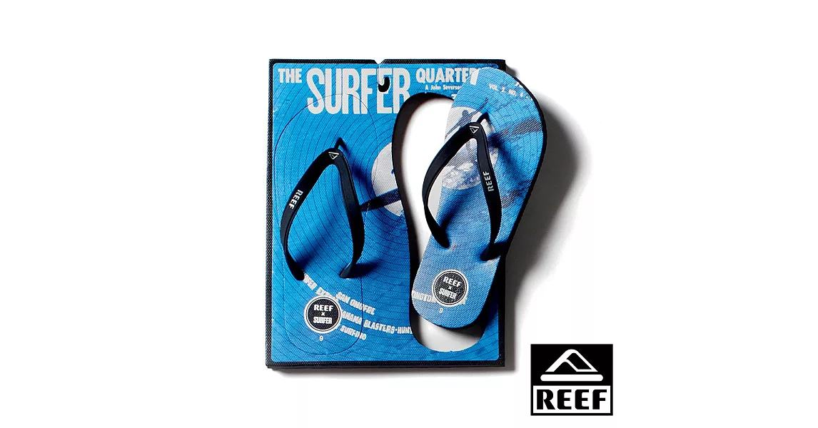 REEF 衝浪雜誌聯名款 舒適好穿防滑耐磨 男款橡膠夾腳人字拖鞋 .US81961 封面