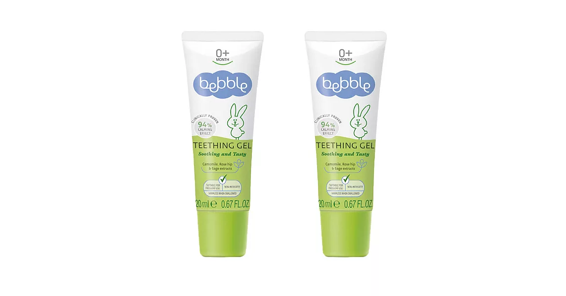Bebble貝朵 天然乳牙舒緩凝膠20ml(2入組)
