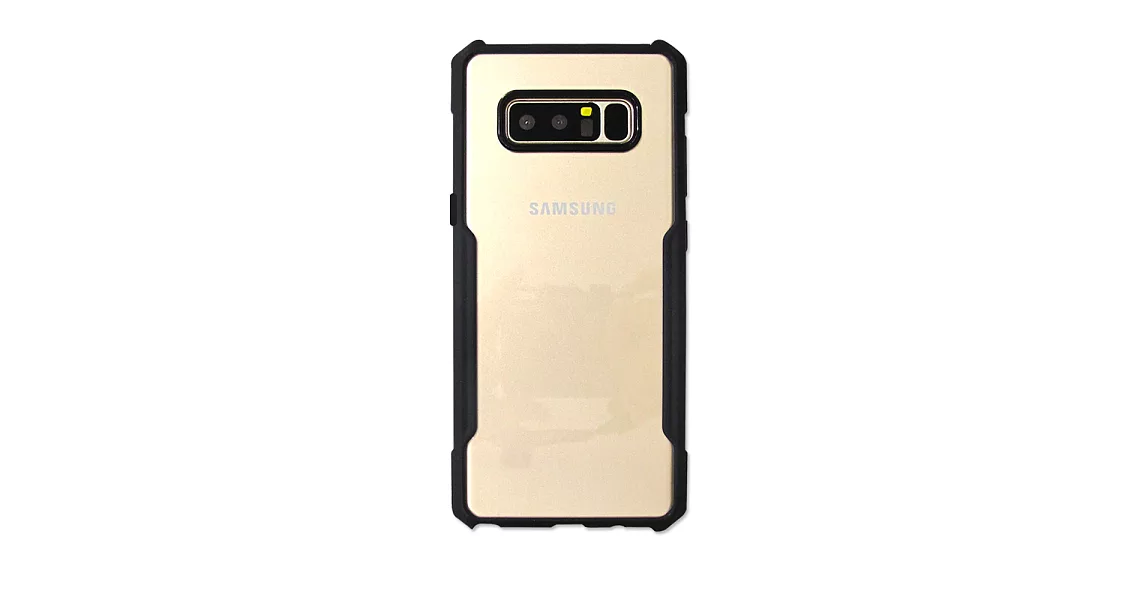 XUNDD 簡約工業風 三星 Samsung Galaxy Note8 裸機殼 雙料手機殼貴族黑