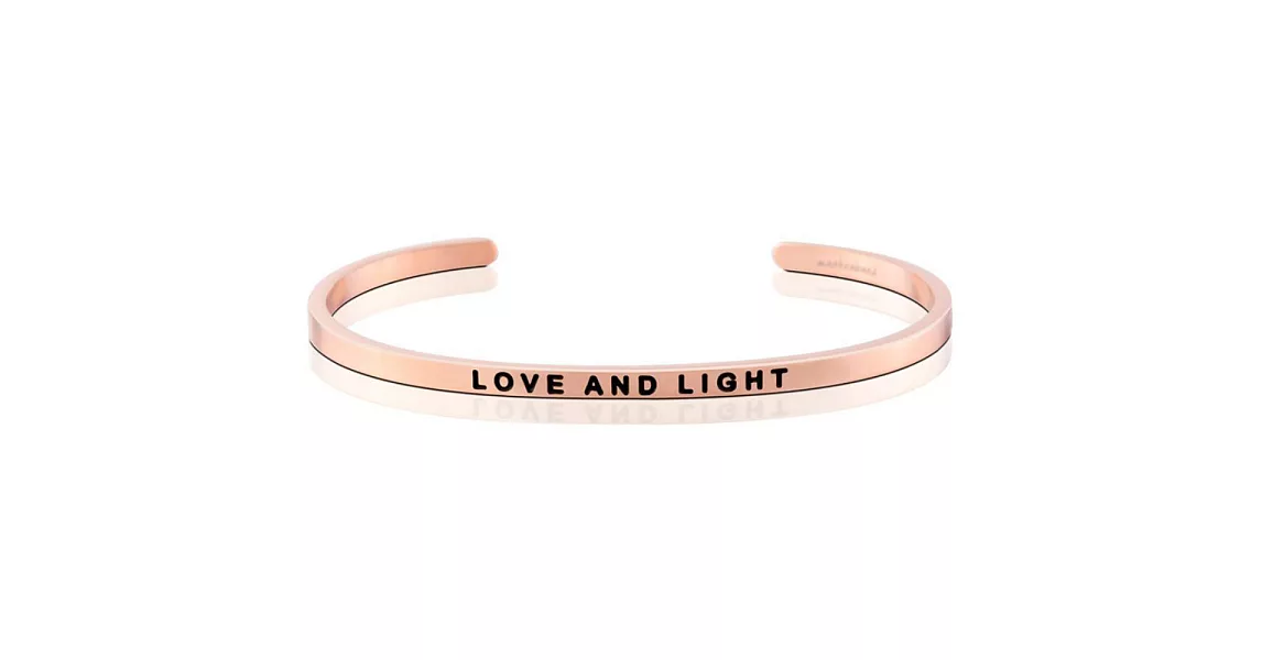 MANTRABAND 美國悄悄話手環 Love and light 玫瑰金