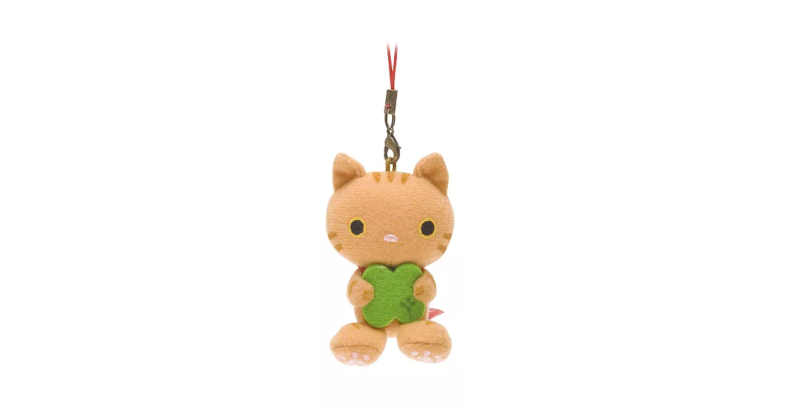 San-X 小襪貓數位配件系列螢幕擦吊飾。小虎貓