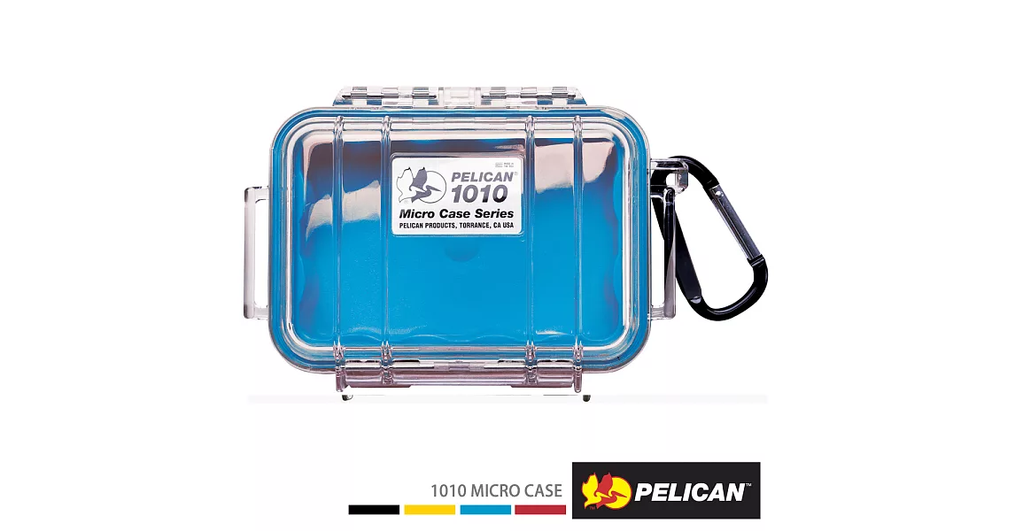 美國 PELICAN 1010 Micro Case 微型防水氣密箱-透明(藍)