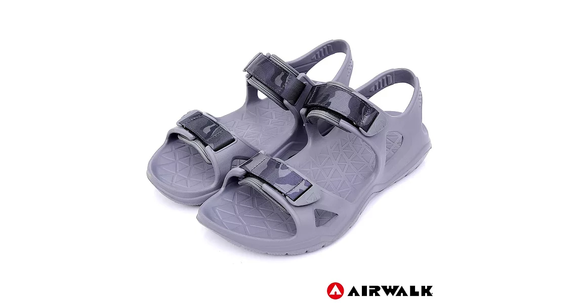 美國AIRWALK減壓緩震輕量休閒情侶涼鞋US6灰色