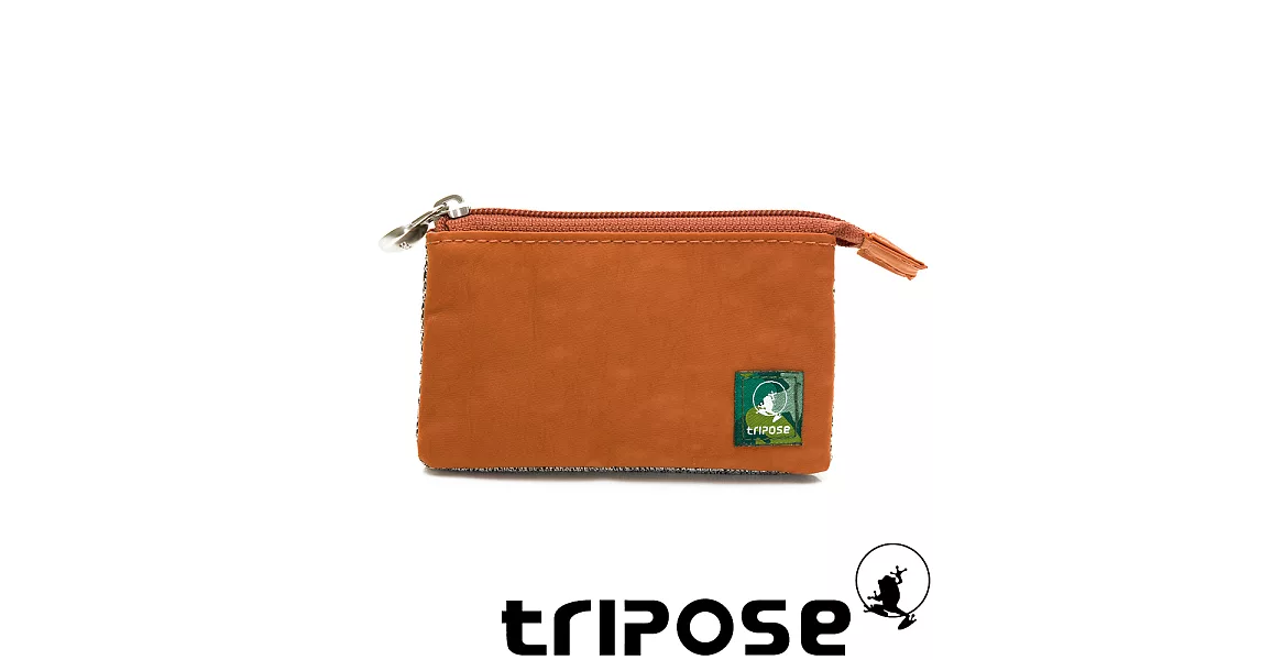 tripose 漫遊系列岩紋簡約微旅萬用零錢包 橘色