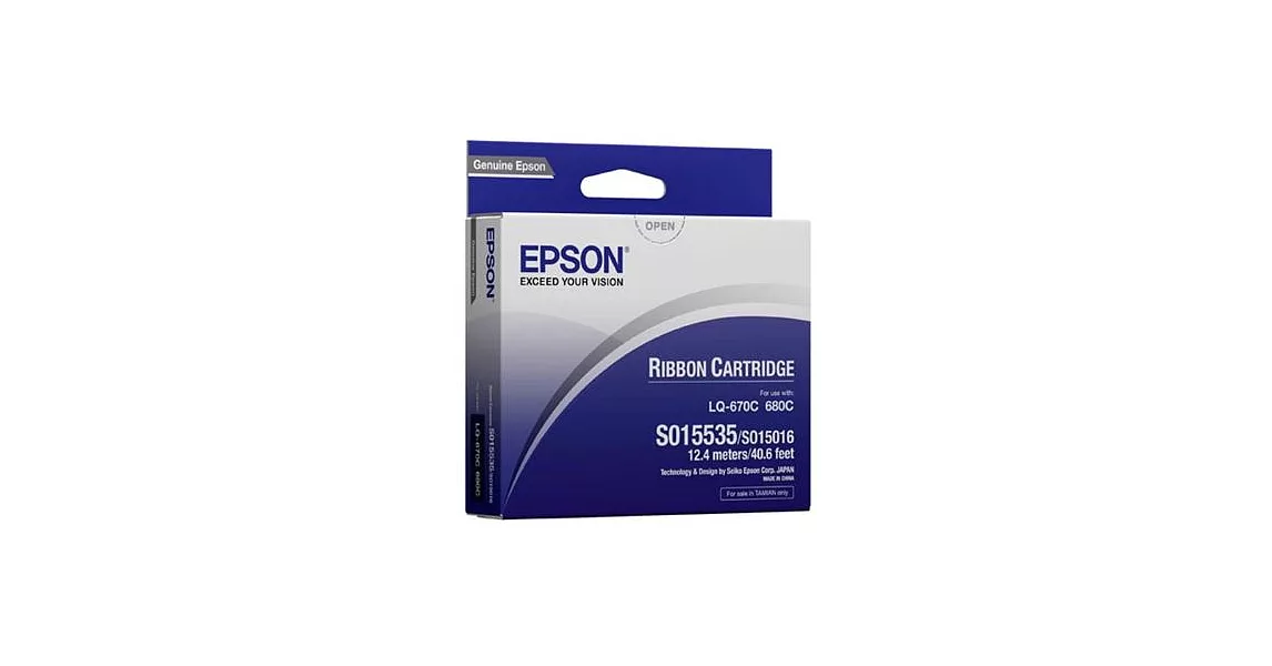 EPSON C13S015535 原廠黑色色帶(3入一組) 適用：LQ-670/670C/680/680C