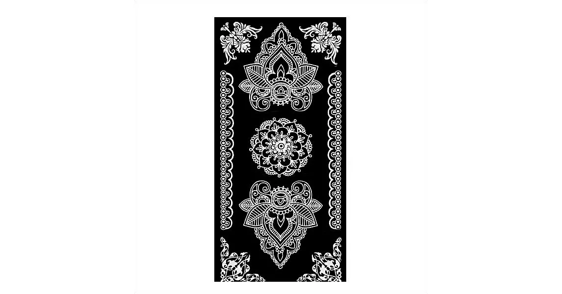 Snatch 迷幻花盤冒險蕾絲刺青貼紙 / Mandala Adventure White Lace Tattoo Sticker