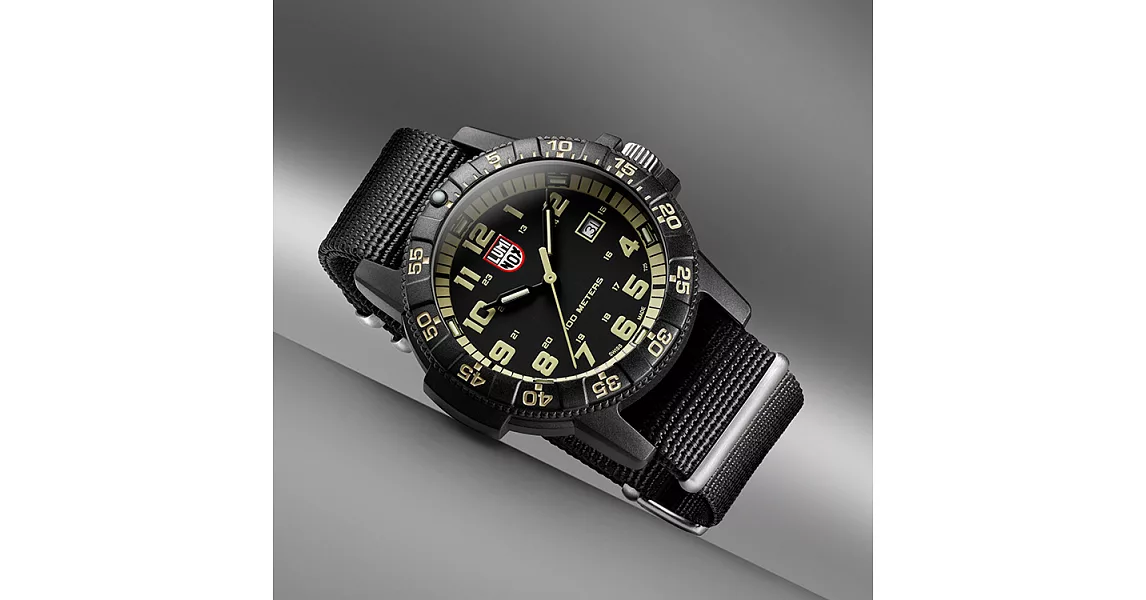 LUMINOX 雷明時SEA TURTLE 0320海龜系列腕錶-卡其/44mm