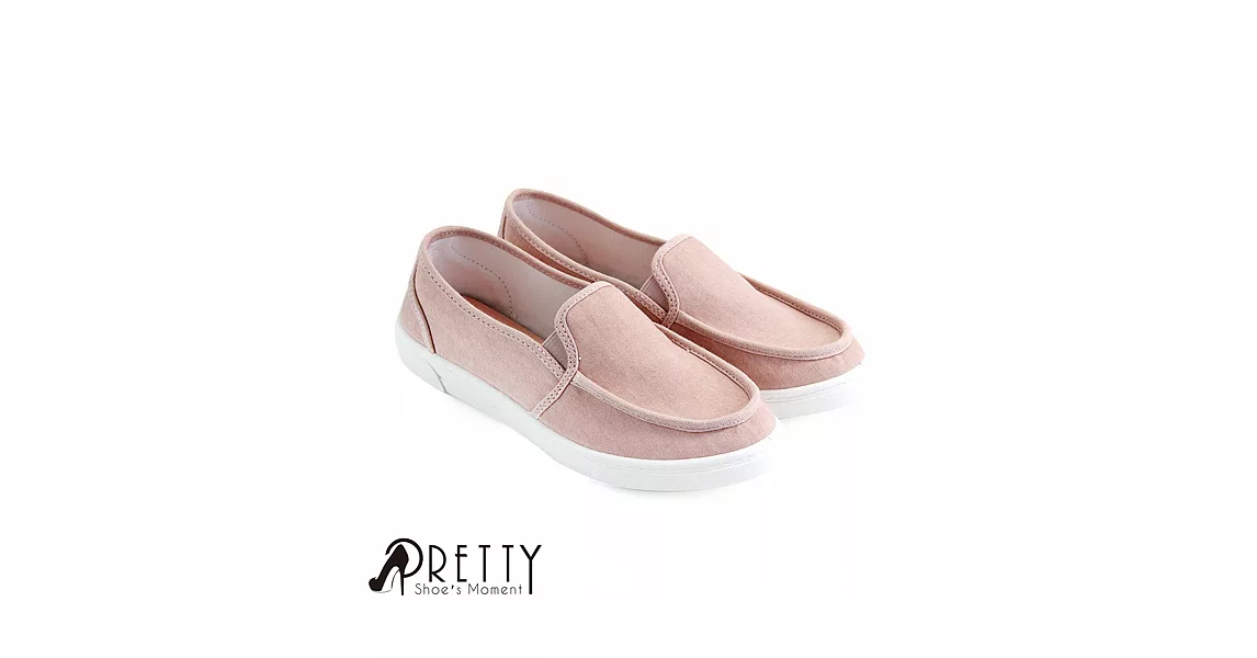 【Pretty】簡約休閒懶人鞋JP23粉紅色