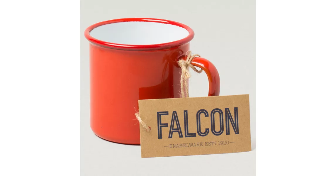 Falcon 獵鷹琺瑯 琺瑯馬克杯 水杯 350ml-紅白