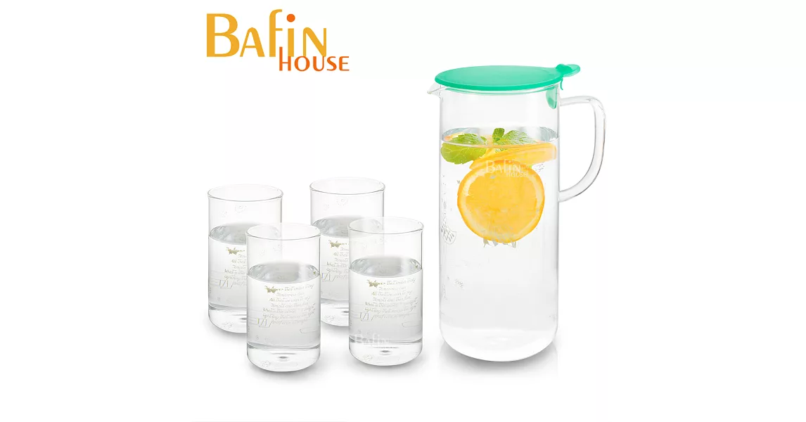 【Bafin House】Yun Zhu 耐熱玻璃壺杯組(1壺4杯)