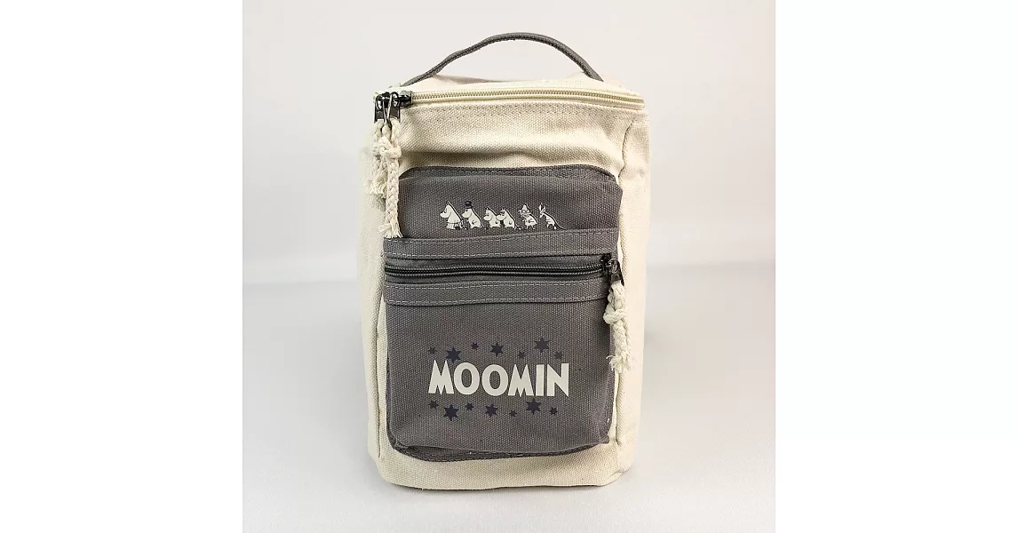 【Moomin】方筒拼色後背包(小灰)
