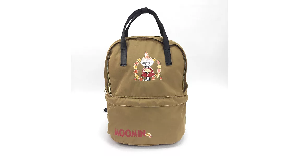【Moomin】雙層後背包(卡其)