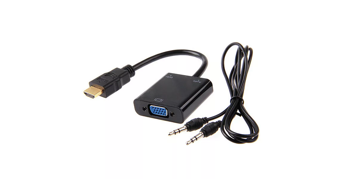 HDMI to VGA 轉接線 附帶音頻線