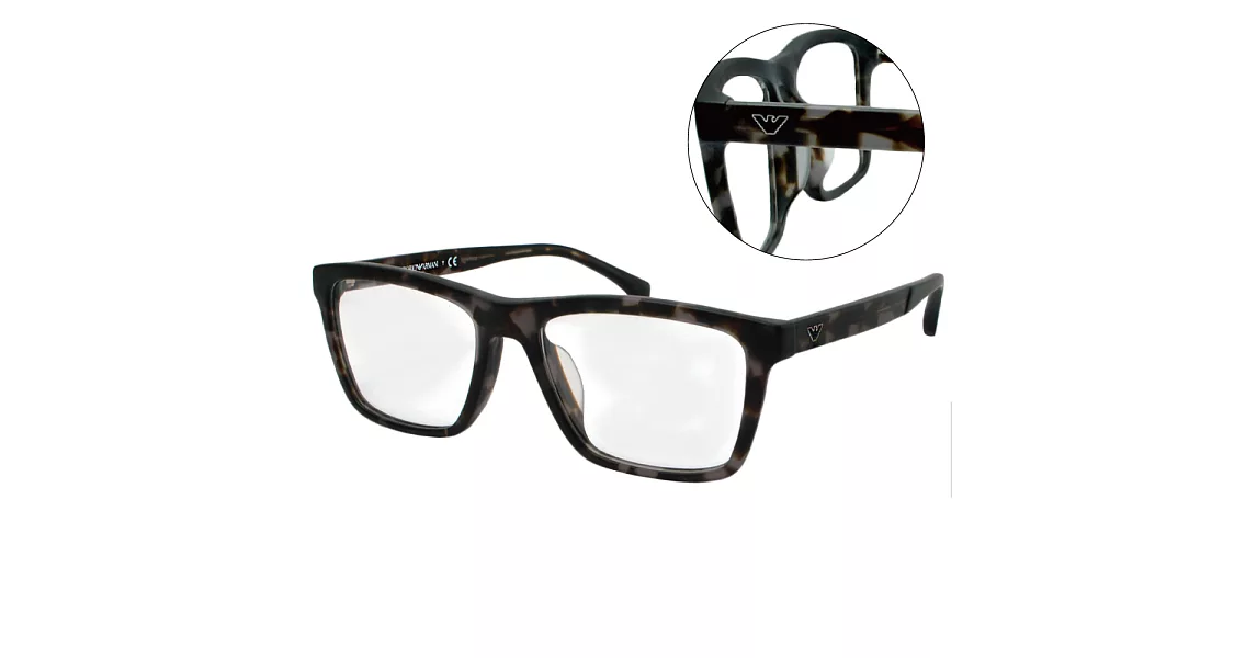 【EMPORIO ARMANI】經典百搭琥珀框光學眼鏡(#3138F-5703)
