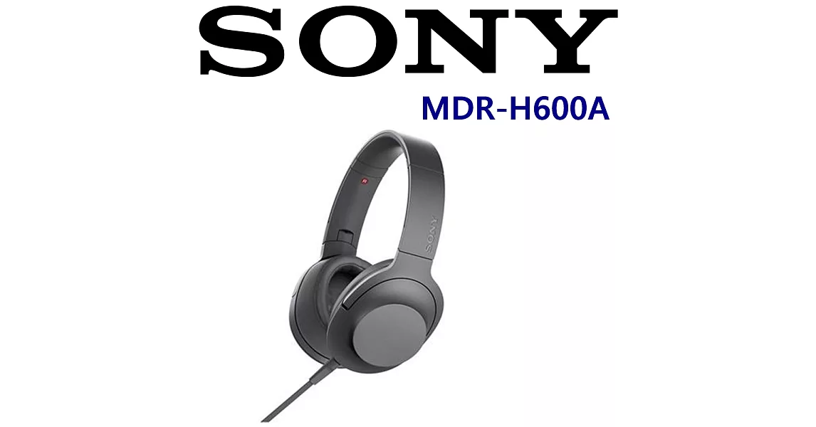 SONY MDR-H600A 完美美型 鍍鈦振膜 (贈絨布袋) 附耳麥耳罩式耳機 5色 MDR-100AAP進階款 灰調黑灰調黑