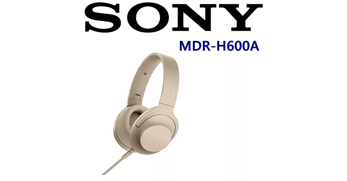 SONY MDR-H600A 完美美型 鍍鈦振膜 (贈絨布袋) 附耳麥耳罩式耳機 5色 MDR-100AAP進階款 粉白金粉白金