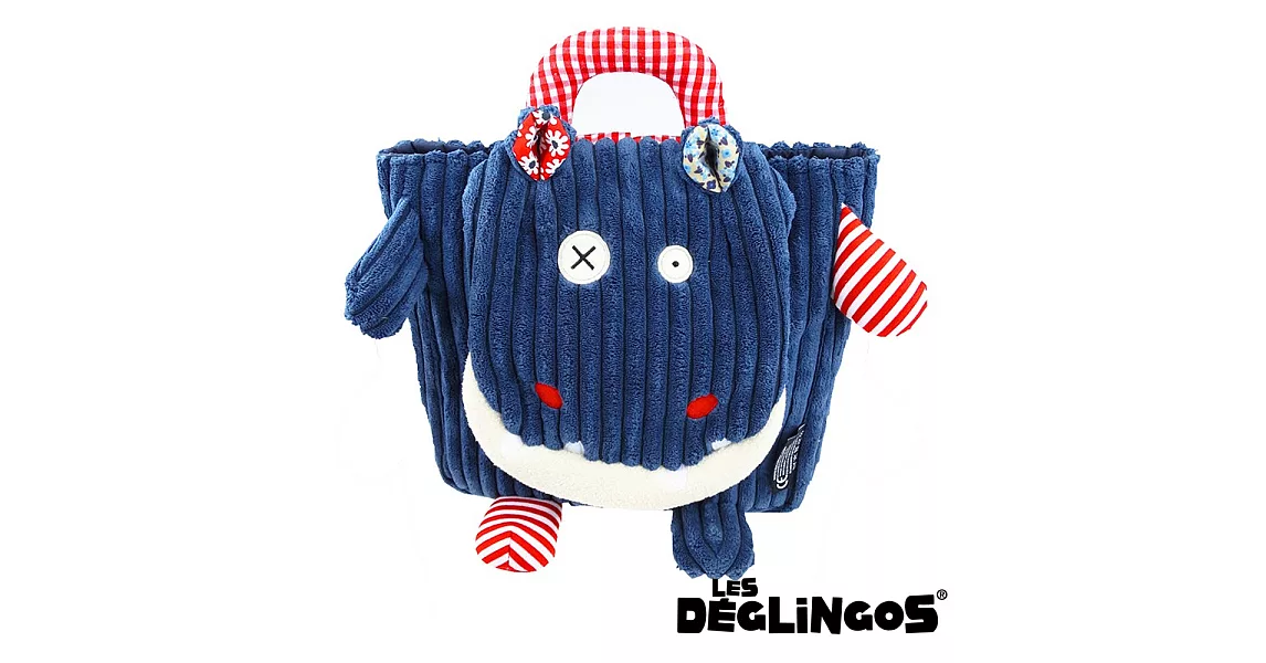 Les Deglingos 立體玩偶背包(兒童背包)-河馬 (HIPPIPOS)