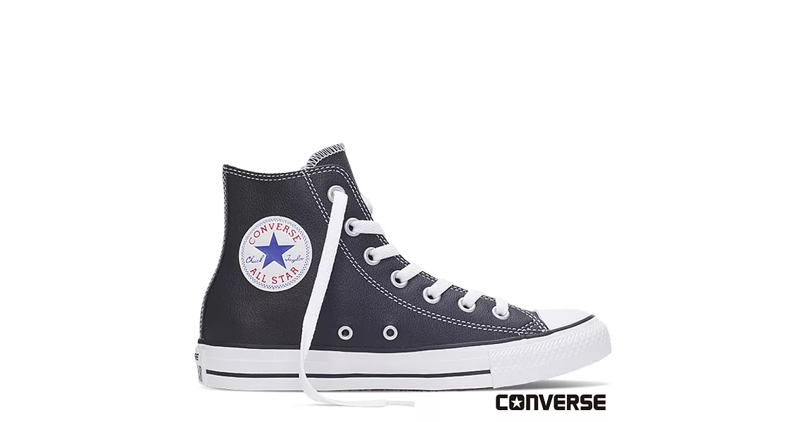 Converse Chuck Taylor All Star Leather帆布鞋 中性款US3黑色