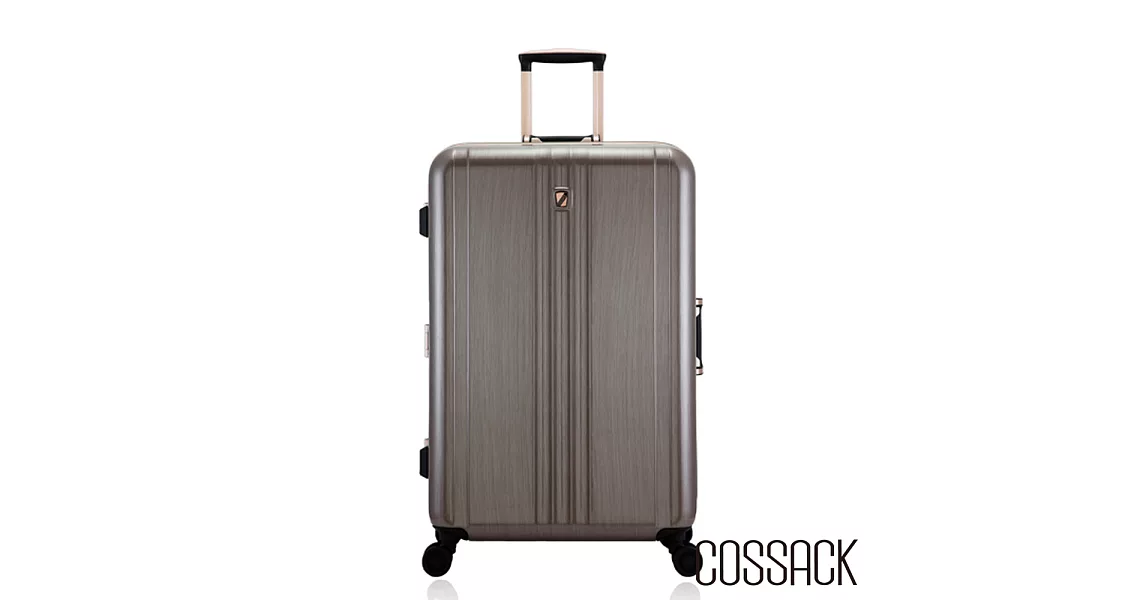Cossack-CLASSIC經典- 26吋PC鋁框行李箱(兩色)金色髮絲