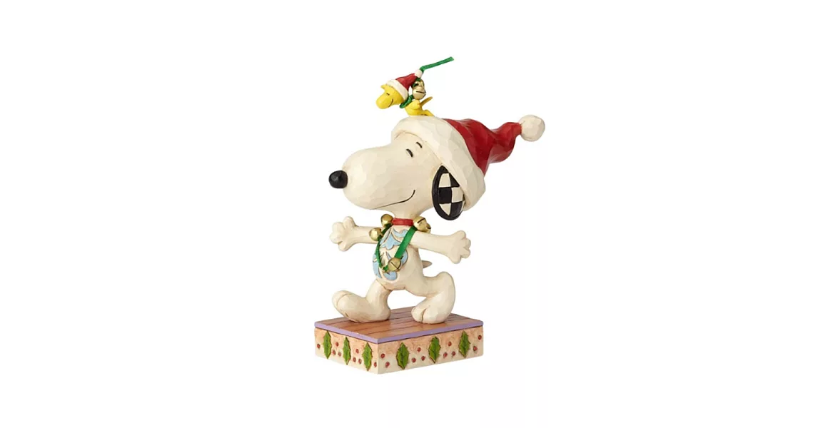 《Enesco精品雕塑》SNOOPY與糊塗塔克聖誕鈴噹好夥伴塑像-Jingle Bell Buddies(Peanuts by Jim Shore)