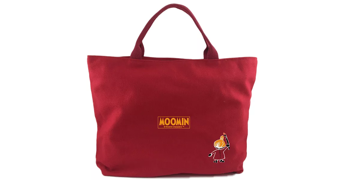 【Moomin】03拉鍊帆布包(紅-大)