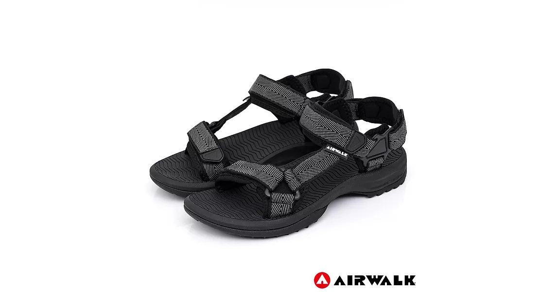 AIRWALK - Y字兩用休閒涼鞋US11黑色