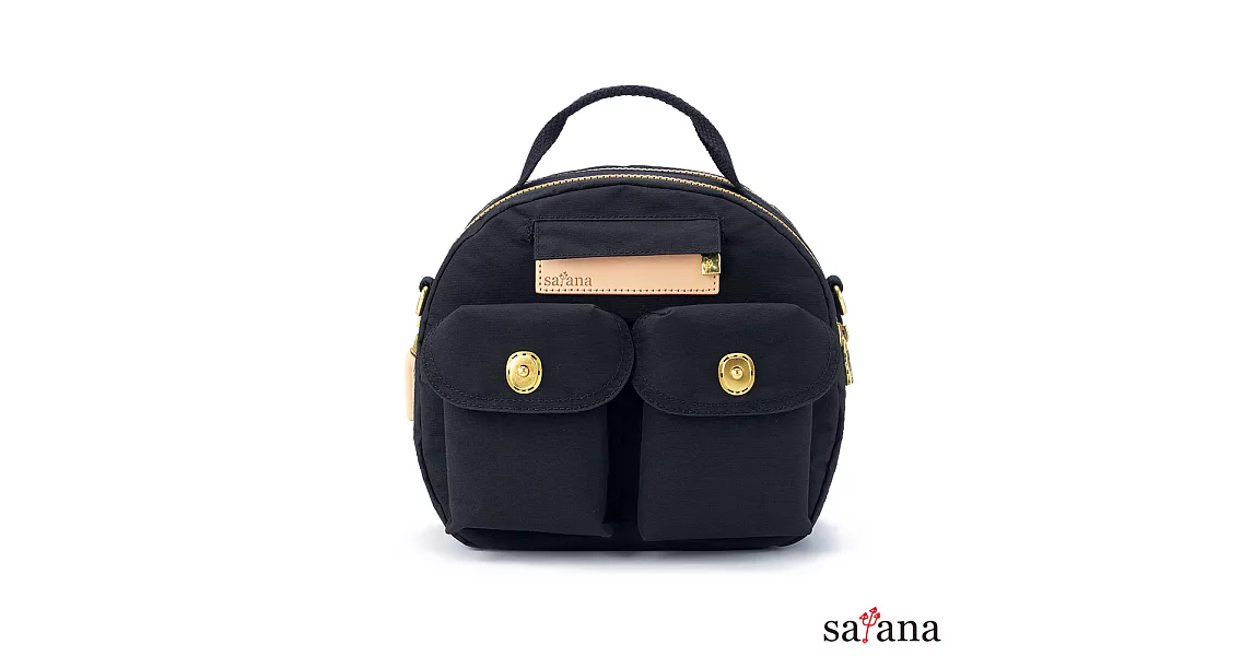 satana - Mini輕旅行後背包/保齡球包 -黑色