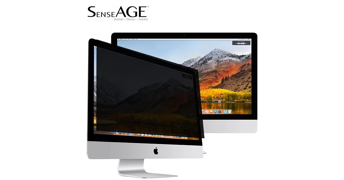 SenseAGE 防眩光高清晰度防窺片19.5吋(16：9)