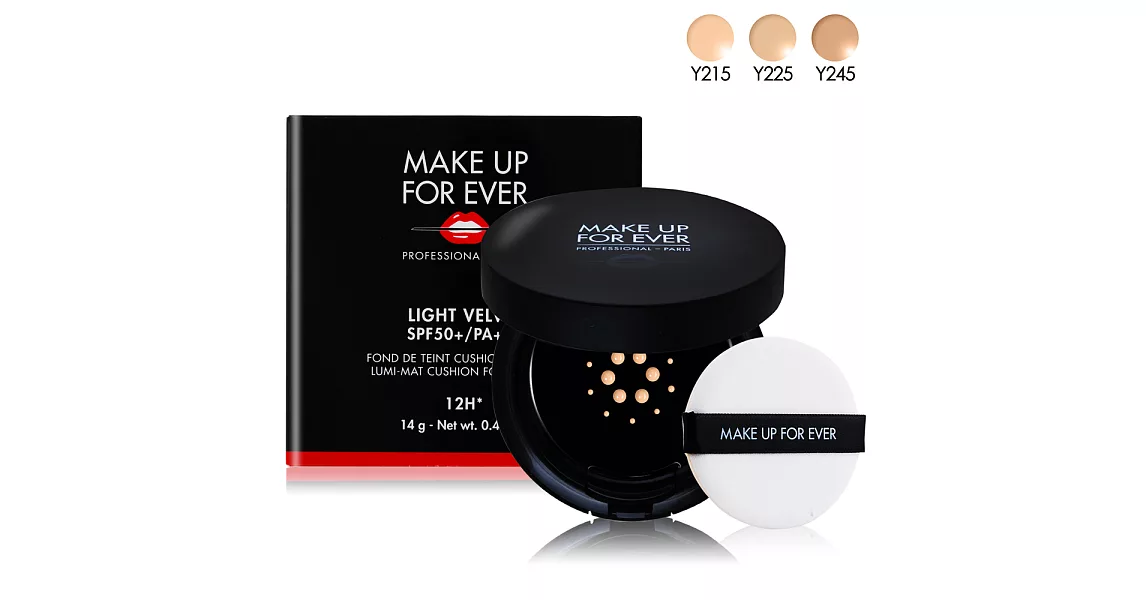 MAKE UP FOR EVER 微霧輕感氣墊粉餅 SPF50+ PA+++(14g)-百貨公司貨-多色可選#Y245