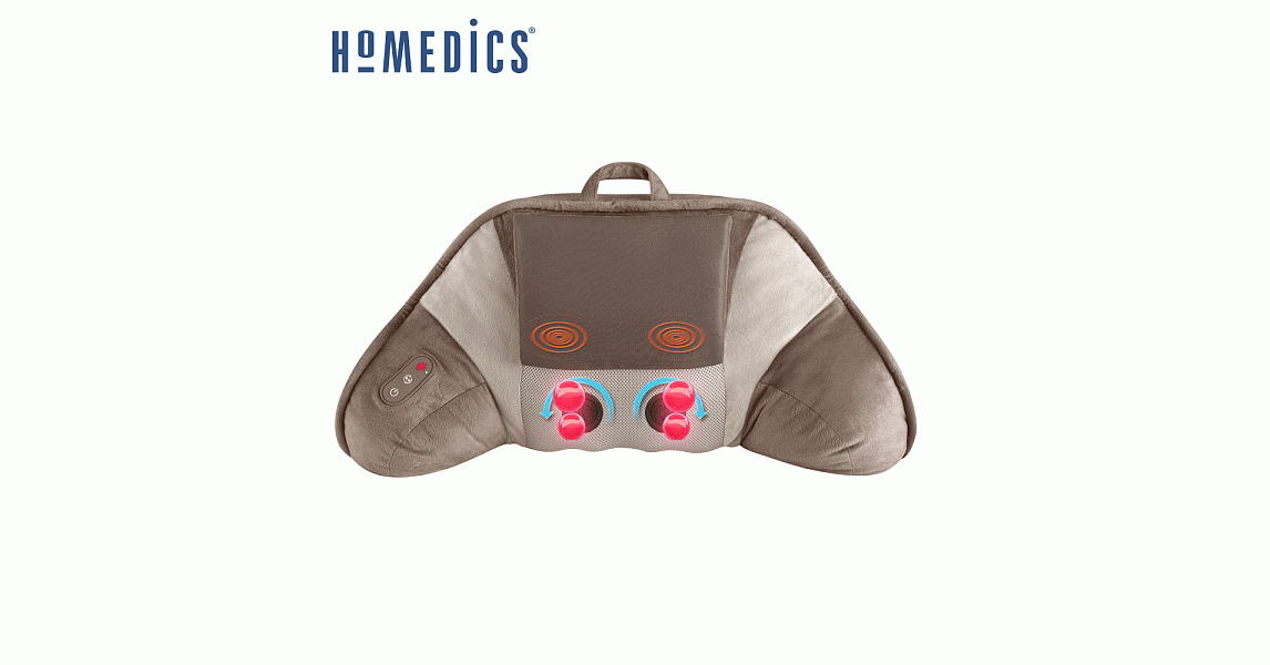 美國 HOMEDICS 溫感絨毛震動按摩枕 SP-130H