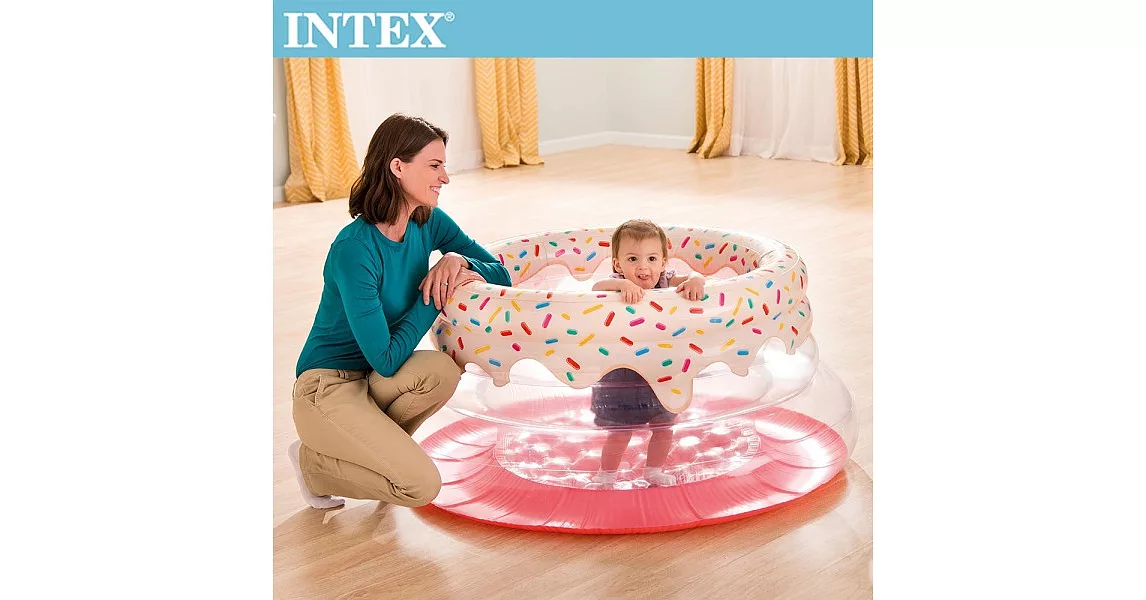 【INTEX】甜甜圈造型跳跳床/球池/遊戲床(48476)