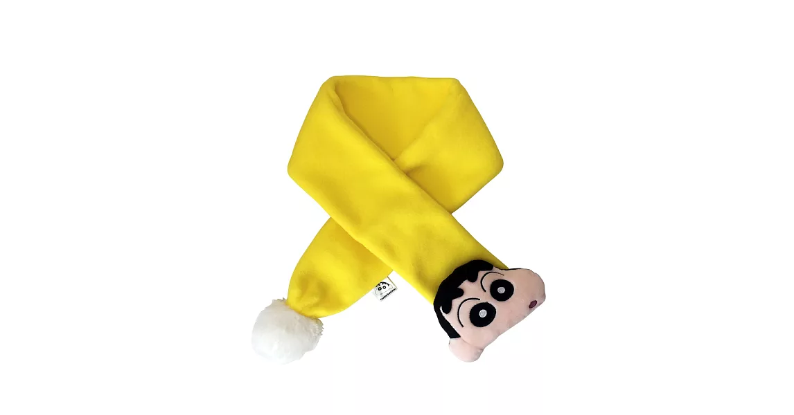 【Crayon Shin-chan 蠟筆小新】造型圍巾 脖圍 兒童圍巾・正版授權卡答國際黃色小新