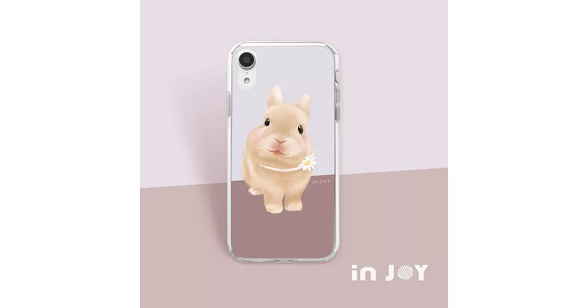 INJOYmall for iPhone 6+ 療癒兔兔透明防摔手機殼 保護殼