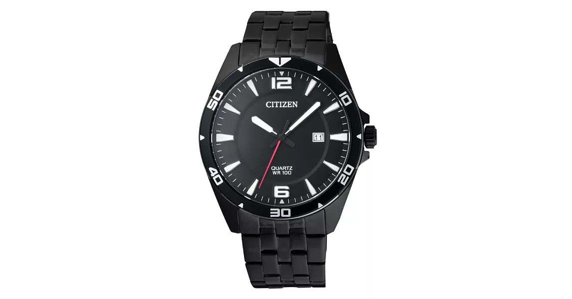 CITIZEN GENT&rsquo;S 光動能卓越都會男腕錶-黑-BI5055-51E
