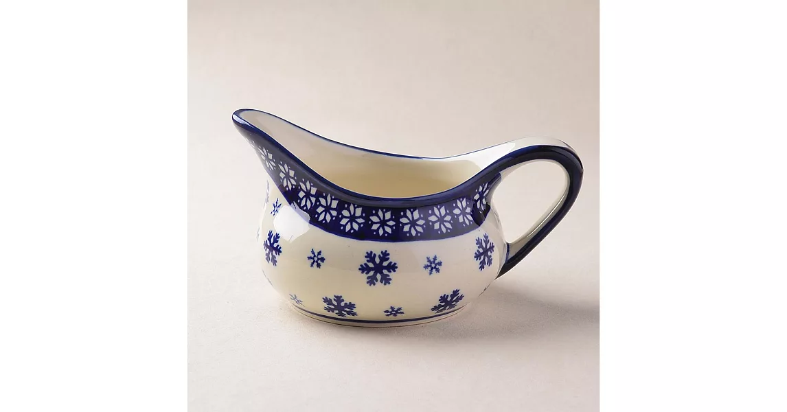 波蘭陶 雪白冰花系列 醬汁盅 18cm 波蘭手工製