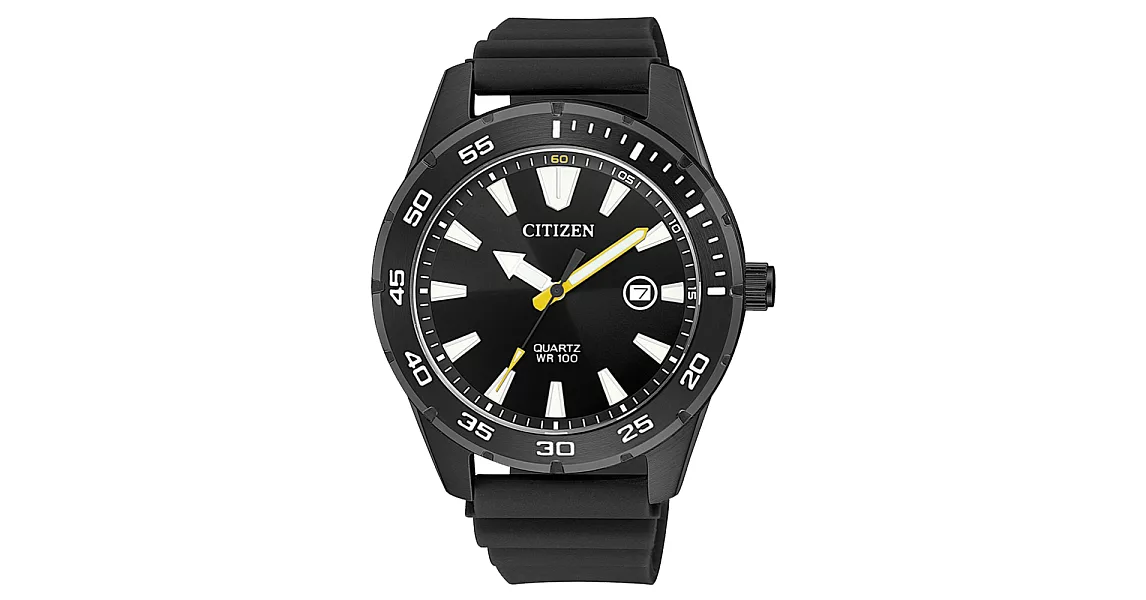 CITIZEN GENT&rsquo;S 卓越洞悉時尚男腕錶-黑