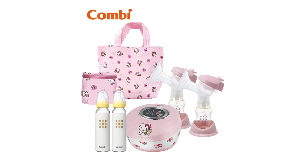 【日本Combi】自然吸韻雙邊電動吸乳器 Kitty限量版