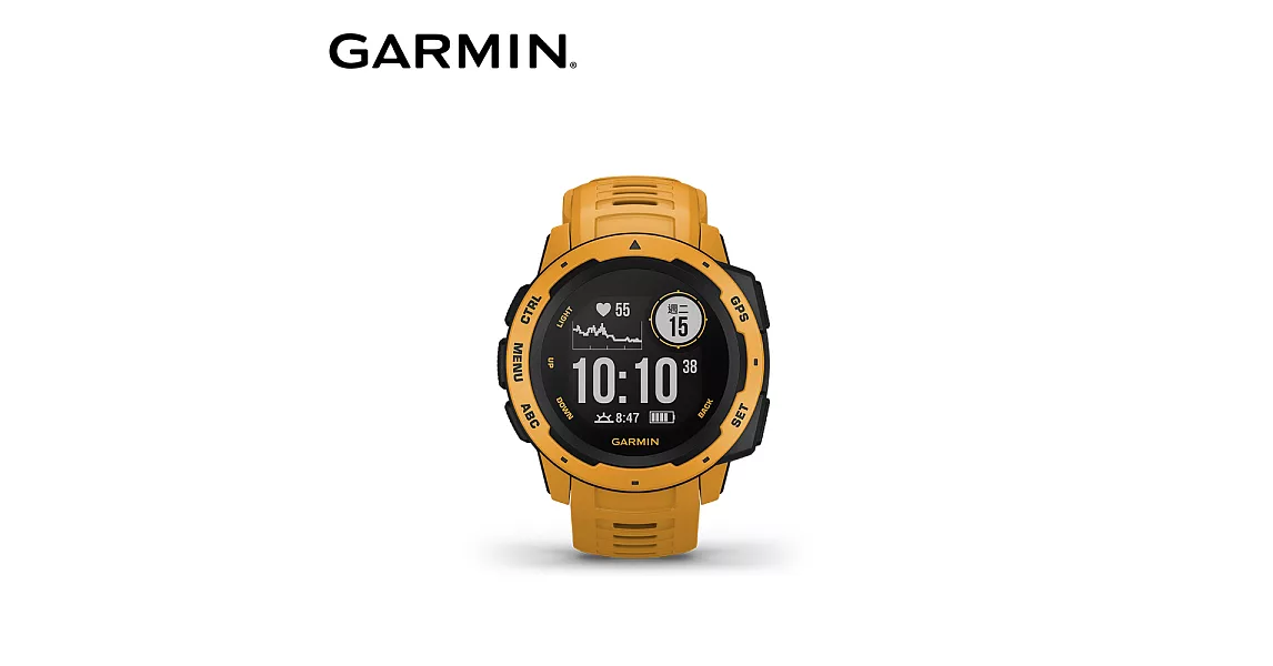 Garmin INSTINCT 本我系列 GPS 腕錶 2019春季新色豔陽黃