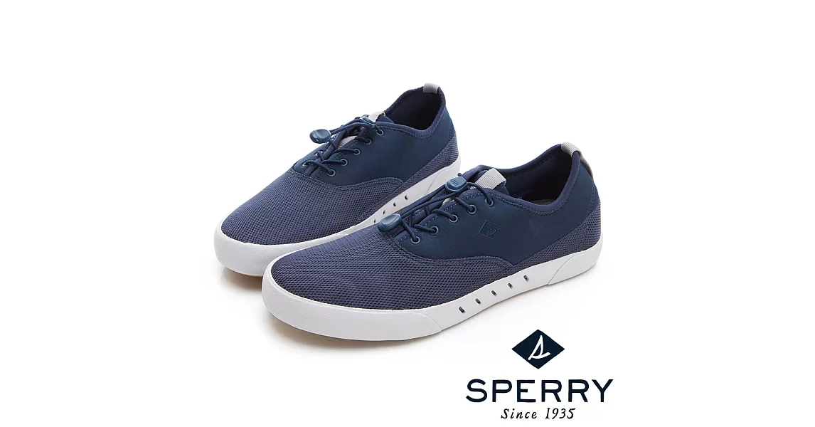 SPERRY 7SEAS 俐落抽繩鞋帶設計休閒鞋(男款)US8.5深藍