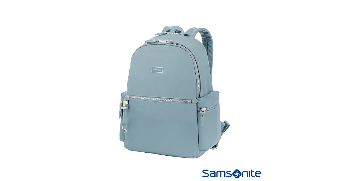 Samsonite新秀麗 KARISSA 簡約時尚輕量後背包15.6＂(淺灰藍)