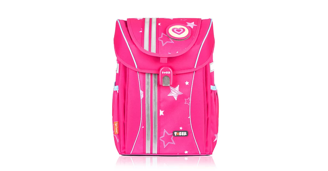 TigerFamily學院風超輕量護脊書包-粉紅星星