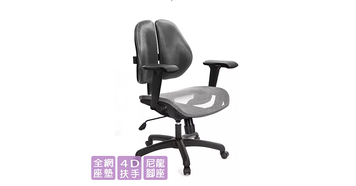 GXG 短背網座 雙背椅 (4D升降扶手)  TW-2801 E3請備註顏色