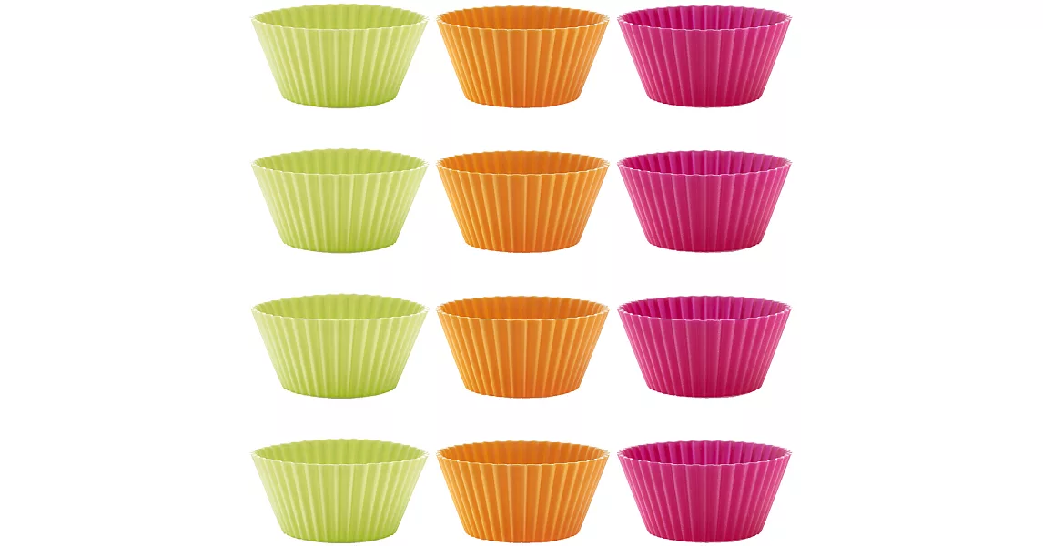 《LEKUE》三色瑪芬烤杯(S12入)