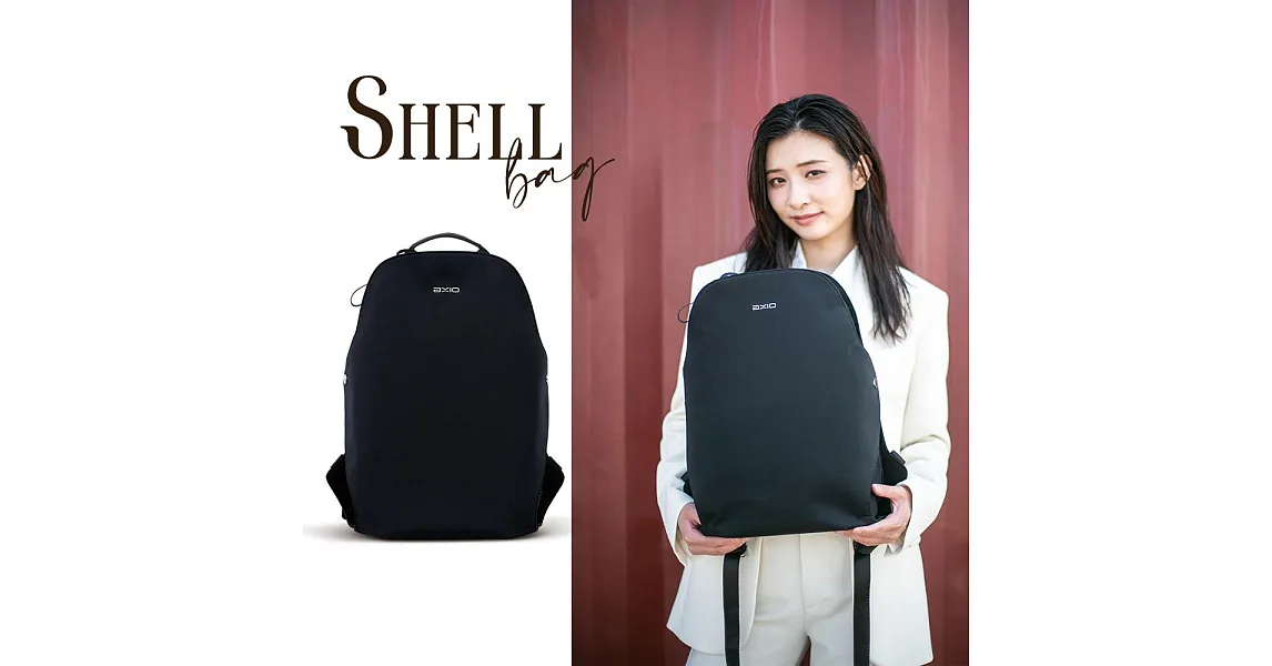 博客來-【AXIO】Shell Backpack 經典手作頂級貝殼包(Shell-BB) 黔色黑