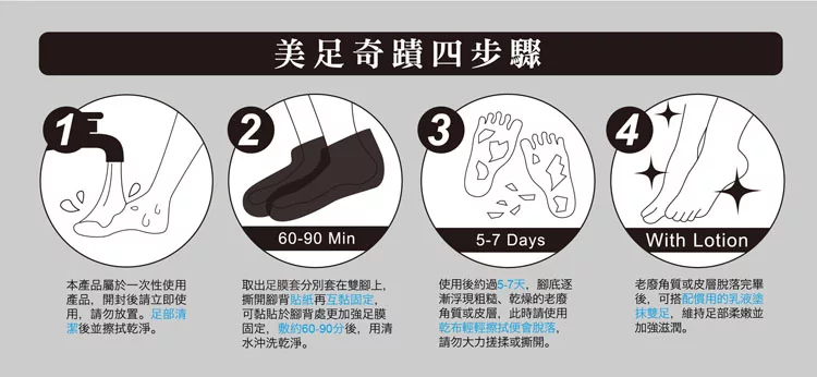 博客來 我的心機去皮嫩膚黑足膜 盒裝一雙入