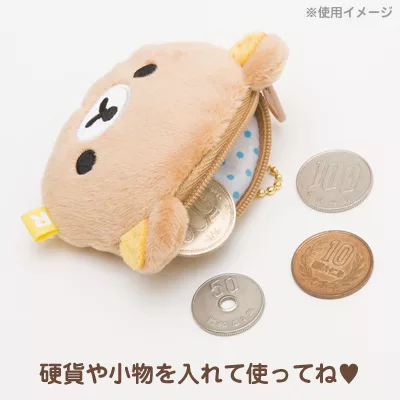 博客來 日本進口正版 拉拉熊rilakkuma 大頭造型迷你零錢包 二款選 蜜茶熊 深