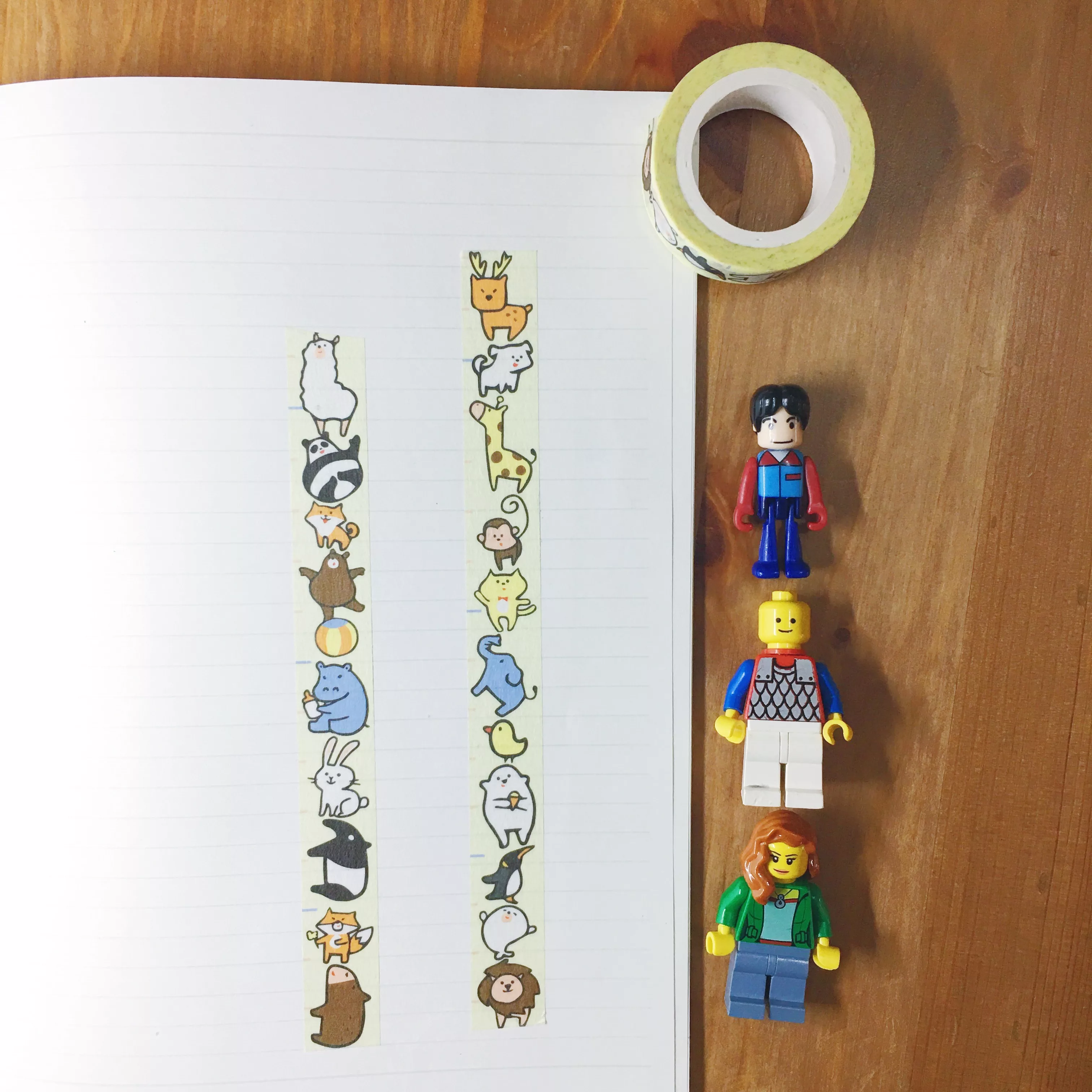 博客來 寶包小島 動物身高尺紙膠帶