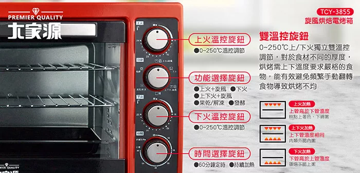 博客來 大家源旋風烘焙電烤箱 35l Tcy 3855